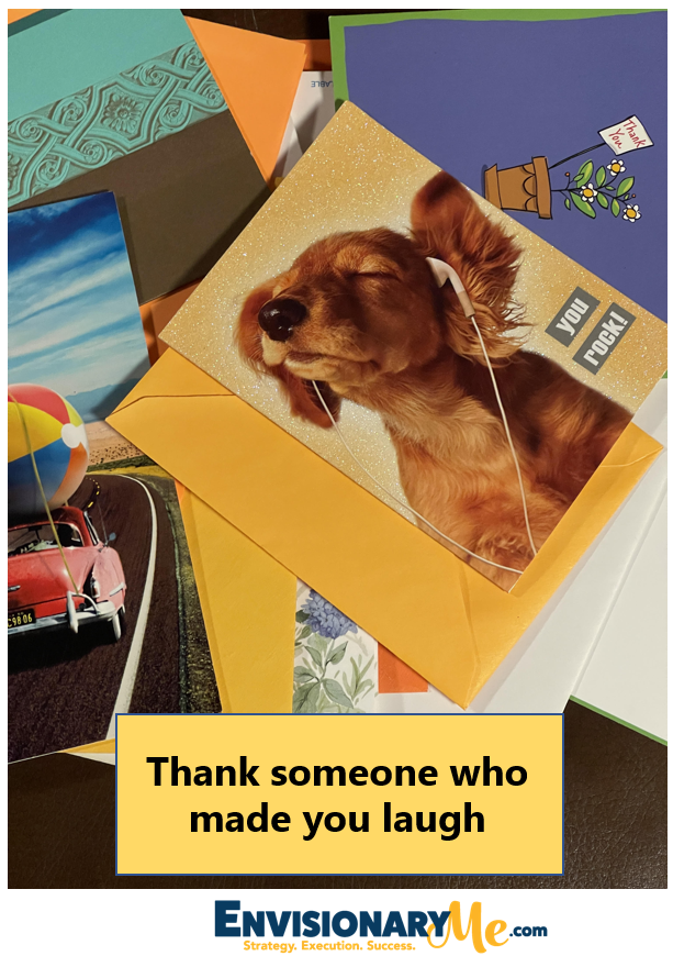Image of Thank you cards with text: Thank Someone Who Made You Laugh