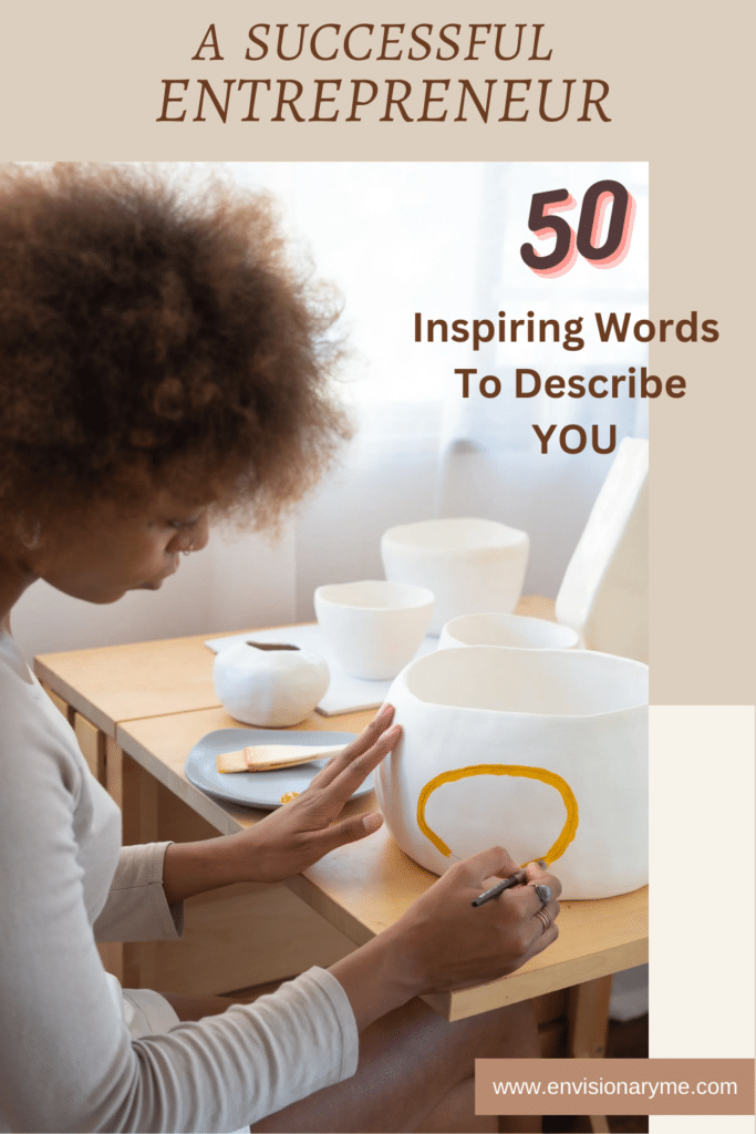 50 Inspiring Words To Describe A Successful Entrepreneur!. Image of Entrepreneur Working at her desk