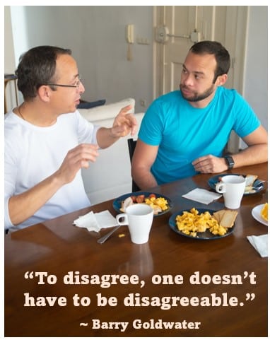 To disagree, one doesn't have to be disagreeable