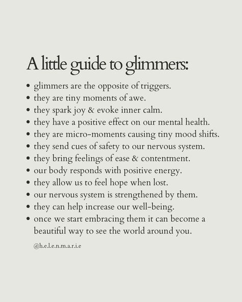 A little guide to glimmers
